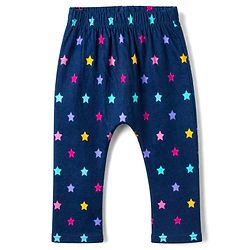 Babyhug Cotton Knit Full Length Diaper Leggings Pack of 3 in Yellow Red Navy Blue