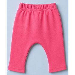 Babyhug Cotton Knit Full Length Diaper Leggings With Butterfly & Heart Print Pack of 3 - Pink
