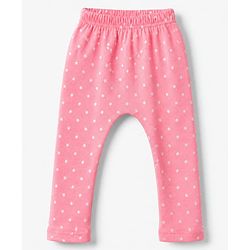 Babyhug Cotton Knit Full Length Diaper Leggings With Floral & Polka Dot Print Pack of 3 in Yellow Pink Green