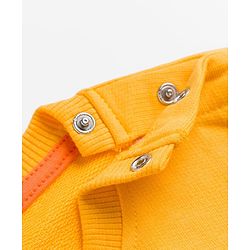 Babyhug 100% Cotton Single Jersey Knit Full Sleeves Striped T-Shirt & Lounge Pant Set with Dino Applique - Yellow