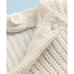 Babyhug Knit Full Length Sweater Sets with Full Sleeves and Tiger Patch in Pink for 3-6 Months