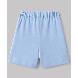Babyhug 100% Cotton Single Jersey Knit Half Sleeves T-Shirt & Shorts With Construction Vehicle Print - Peach & Light Blue