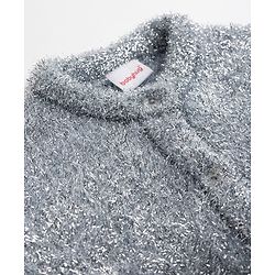 Babyhug Knit Full Sleeves Front Open Sweaters With Heart Patch - Light Blue