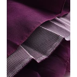 Babyhug Mesh Woven Sleeveless Party Dress With Floral Applique & Ruffles - Purple