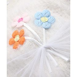 Babyhug Knit Pullover with Full Sleeves and Flower Applique - White