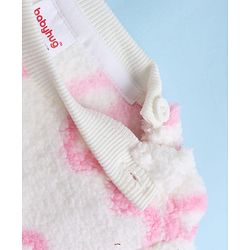 Babyhug Fur Woven Full Length Printed Winter Wear Co-Ords Suit - Pink