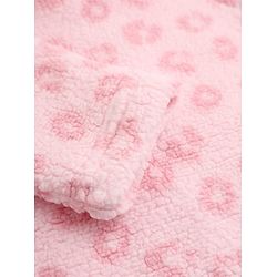 Babyhug Fur Woven Full Sleeves Winter Wear Hooded Romper With Leopard Design - Pink