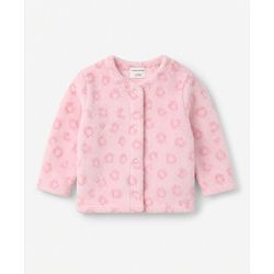 Babyhug Fur Woven Full Sleeves Winter Wear Hooded Romper With Leopard Design - Pink