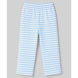 Babyhug 100% Cotton Knit Full Sleeves Striped Co-Ords Shirt & Pyjama Night Suit - Sky Blue