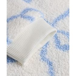 Babyhug Fur Woven Full Sleeves Winter Wear Suit With Bow Print - White
