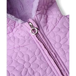 Babyhug Woven Padded/Quilted/ Winter Jacket with Full Sleeves in Purple for 6-9 Months