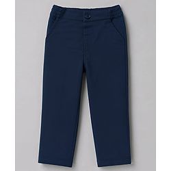 Babyhug Knit Full Sleeves 3 Piece Party Suit - Navy Blue