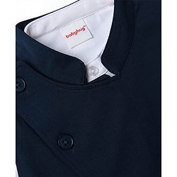 Babyhug Knit Full Sleeves 3 Piece Party Suit - Navy Blue