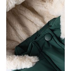 Babyhug Woven Full Sleeves Padded/Quilted Winter Jacket - Green
