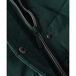 Babyhug Woven Full Sleeves Padded/Quilted Winter Jacket - Green
