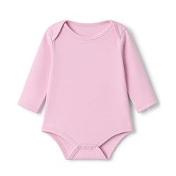 Babyhug 100% Cotton Interlock Knit Full Sleeves Solid Onesies Pack of 5 - Pink, Purple & Beige