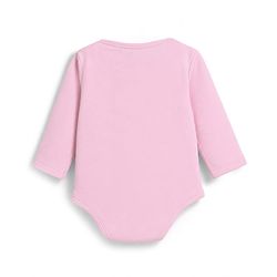 Babyhug 100% Cotton Interlock Knit Full Sleeves Solid Onesies Pack of 5 - Pink, Purple & Beige