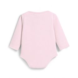 Babyhug 100% Cotton Interlock Knit Full Sleeves Solid Onesies Pack of 5 - Pink, Purple & Beige