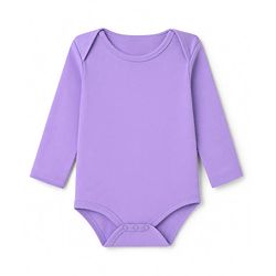 Babyhug 100% Cotton Interlock Knit Full Sleeves Solid Onesies Pack of 5 - Pink, Purple & Beige