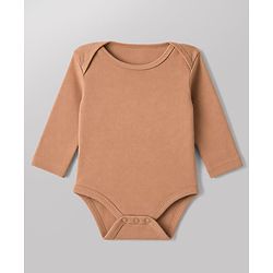 Babyhug 100% Cotton Knit Full Sleeves Solid Onesies Pack Of 5 - Light Green White & Orange