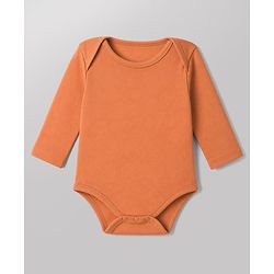 Babyhug 100% Cotton Knit Full Sleeves Solid Onesies Pack Of 5 - Light Green White & Orange