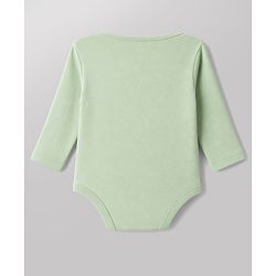 Babyhug 100% Cotton Knit Full Sleeves Solid Onesies Pack Of 5 - Light Green White & Orange