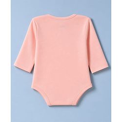 Babyhug 100% Cotton Interlock Knit Full Sleeves Onesies Pack of 3 - White, Pink & Peach