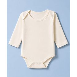 Babyhug 100% Cotton Interlock Knit Full Sleeves Onesies Pack of 3 - White, Pink & Peach