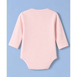 Babyhug 100% Cotton Interlock Knit Full Sleeves Onesies Pack of 3 - White, Pink & Peach