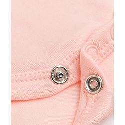 Babyhug 100% Cotton Interlock Knit Full Sleeves Onesies Pack of 3 - White, Pink & Peach