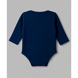 Babyhug 100% Cotton Interlock Knit Full Sleeves Onesies Pack of 3 - White, Green & Navy Blue
