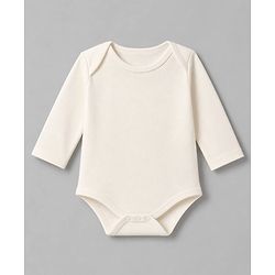 Babyhug 100% Cotton Interlock Knit Full Sleeves Onesies Pack of 3 - White, Green & Navy Blue