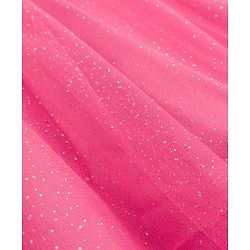 Babyhug Mesh Woven Sleeveless Sequinned Party Dress With Bow Applique - Pink