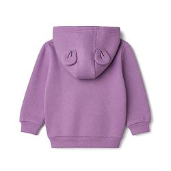 Babyhug Fleece Knit Sweatshirt with Full Sleeves and Happy Days Print in Lavender