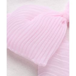 Babyhug Heavy Gauge Warm Cotton Fleece Knit Sweatshirt with Full Sleeves & Bow Applique - White