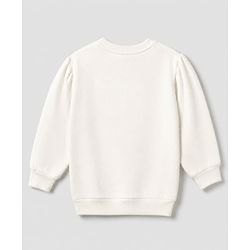 Babyhug Heavy Gauge Terry Knit Full Sleeves Sweatshirt with Teddy Bear & Text Print - White