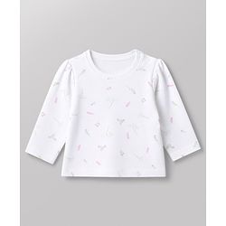 Babyhug 100% Cotton Knit Full Sleeves T-Shirts with Polka Dots, Floral & Animal Print - Purple White & Pink