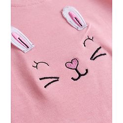 Babyhug 100% Cotton Knit Full Sleeves T-Shirts with Polka Dots, Floral & Animal Print - Purple White & Pink