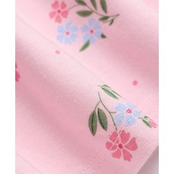 Babyhug Single Jersey Knit Full Sleeves Frock and Bloomer with Floral Print - Pink