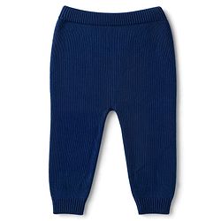 Babyhug 100% Cotton Knit Full Sleeves Deer Design Sweater Set with Cap - Navy Blue