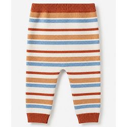 Babyhug Cotton Knit Full Sleeves Sweater Pants and Cap with Bear Design in Sky Blue & Light Brown