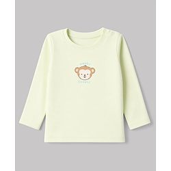 Babyhug 100% Cotton Interlock Knit Full Sleeves T-Shirts with Fox, Monkey & Koala Print in Sky Blue, Light Pink & Offwhite