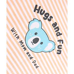 Babyhug 100% Cotton Interlock Knit Full Sleeves T-Shirts with Fox, Monkey & Koala Print in Sky Blue, Light Pink & Offwhite