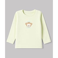 Babyhug 100% Cotton Interlock Knit Full Sleeves T-Shirts with Fox, Monkey & Koala Print in Sky Blue, Light Pink & Offwhite