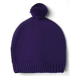 Babyhug 100% Cotton Knit Full Sleeves Sweater Set with Cap & Fox Design - Purple