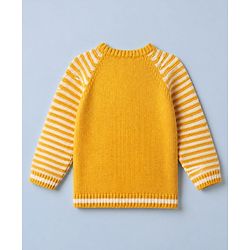 Babyhug Natural Knit SWEATER SET Regular yellow 3-6m
