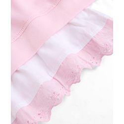 Babyhug 100% Cotton Single Jersey Knit Full Sleeves Top & Leggings Set With Text Print - Pink