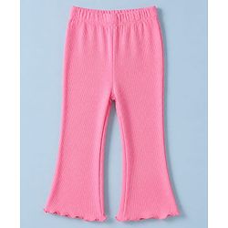 Babyhug 100% Cotton Single Jersey Knit Full Sleeves Top & Leggings Set With Text Print - Pink