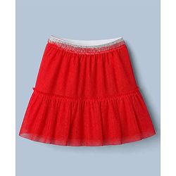 Babyhug Cotton Single Jersey Knit Full Sleeves Top and Skirt with Reindeer Embroidery - White