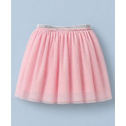 Babyhug 100% Cotton Knit Half Sleeves Top and Skirt Set With Floral Print - White